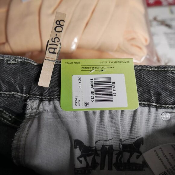 Levis 512 Flex Slim Fit Tapered Leg Stretch Jeans Men's Size 32x32 Black NEW!!!! - Picture 11 of 12